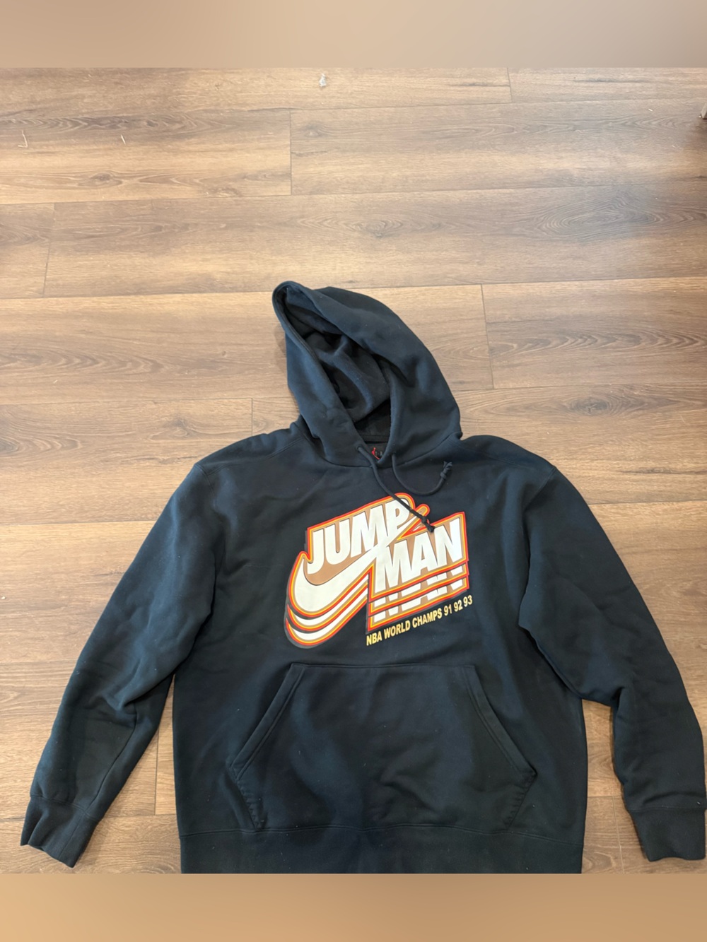 Jordan Black Hoodie with Red Jumpman Logo